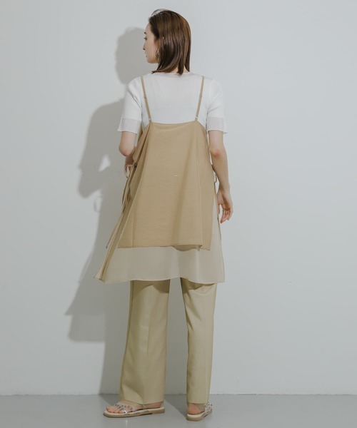 SENSE OF PLACE by URBAN RESEARCH（センスオブプレイスバイアーバンリサーチ）の「レイヤードシアーワンピース（ワンピース・レディース・ネイビー/ベージュ/オフホワイト・ONE）」の18枚目の写真