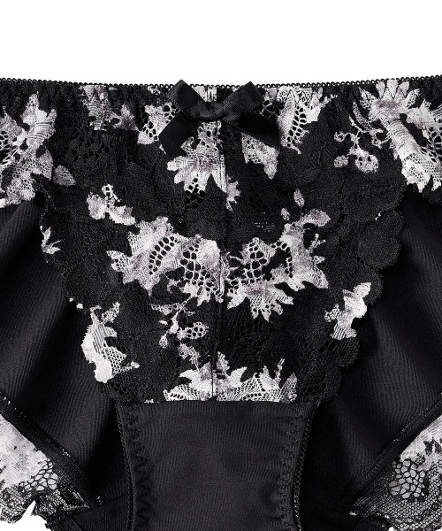 aimerfeel（エメフィール）の「【ブラショーツセット】モノトーンフラワー カシュクールレース脇高ブラ(R) ブラジャー&ショーツ（ブラ&ショーツ・レディース・ブラック/ホワイト・B65/C65/D65/E65/B70/C70/D70/E70/B75/C75/D75/E75/B80/C80/D80/E80）」の16枚目の写真