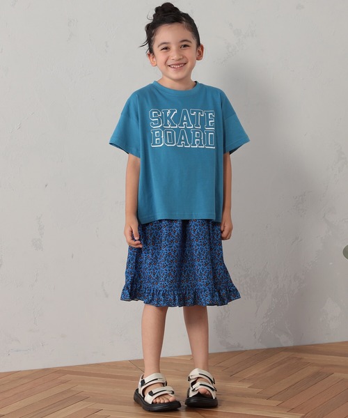 FOUND GOOD（ファウンドグッド）の「G/ハナガラフリルスカート（スカート・キッズ・レッド系5/ブラック/ブルー系5・140cm/150cm/120cm/110cm/130cm）」の2枚目の写真