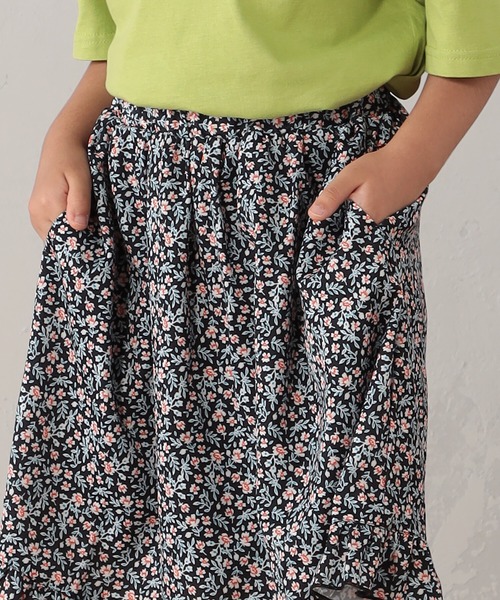 FOUND GOOD（ファウンドグッド）の「G/ハナガラフリルスカート（スカート・キッズ・レッド系5/ブラック/ブルー系5・140cm/150cm/120cm/110cm/130cm）」の13枚目の写真