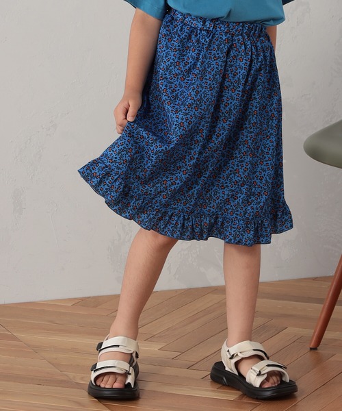 FOUND GOOD（ファウンドグッド）の「G/ハナガラフリルスカート（スカート・キッズ・レッド系5/ブラック/ブルー系5・140cm/150cm/120cm/110cm/130cm）」の15枚目の写真