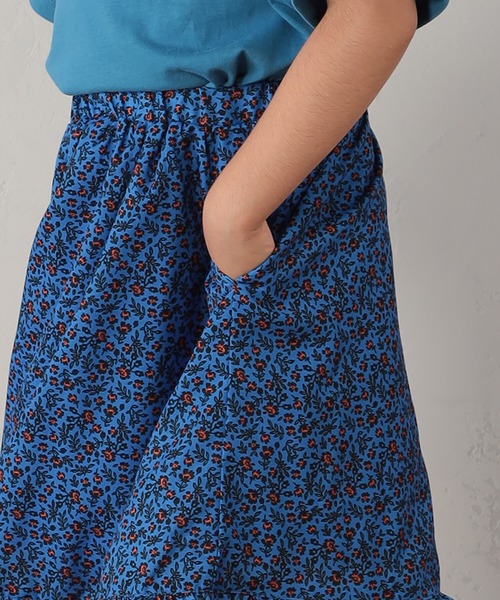 FOUND GOOD（ファウンドグッド）の「G/ハナガラフリルスカート（スカート・キッズ・レッド系5/ブラック/ブルー系5・140cm/150cm/120cm/110cm/130cm）」の5枚目の写真