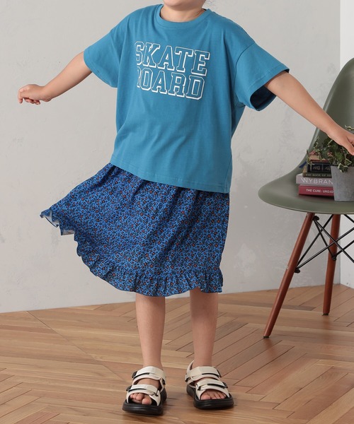 FOUND GOOD（ファウンドグッド）の「G/ハナガラフリルスカート（スカート・キッズ・レッド系5/ブラック/ブルー系5・140cm/150cm/120cm/110cm/130cm）」の6枚目の写真