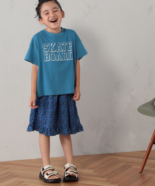 FOUND GOOD（ファウンドグッド）の「G/ハナガラフリルスカート（スカート・キッズ・レッド系5/ブラック/ブルー系5・140cm/150cm/120cm/110cm/130cm）」の7枚目の写真