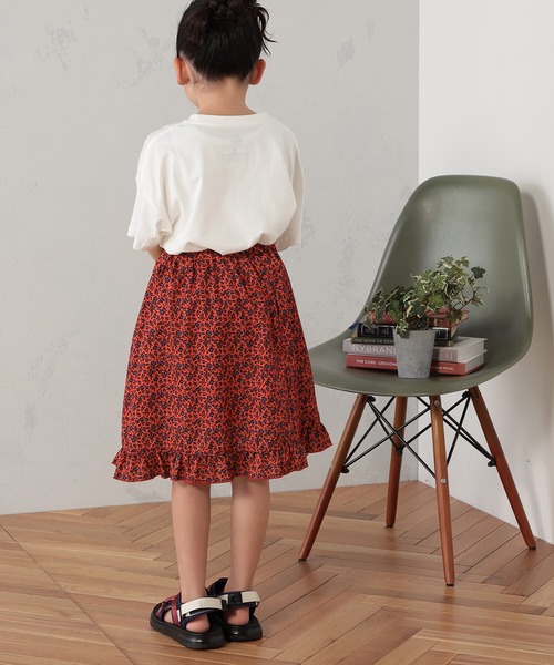 FOUND GOOD（ファウンドグッド）の「G/ハナガラフリルスカート（スカート・キッズ・レッド系5/ブラック/ブルー系5・140cm/150cm/120cm/110cm/130cm）」の9枚目の写真