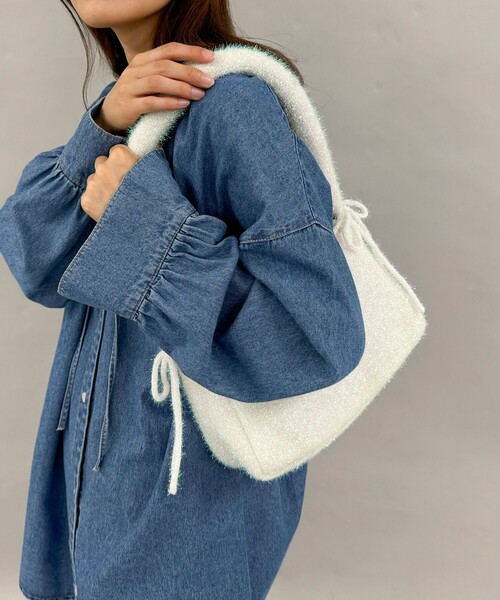fredy emue（フレディエミュ）の「【CASSELINI/キャセリーニ】キラキラモールワンショルバッグ（ハンドバッグ・レディース・ブラック/ホワイト・FREE）」の19枚目の写真
