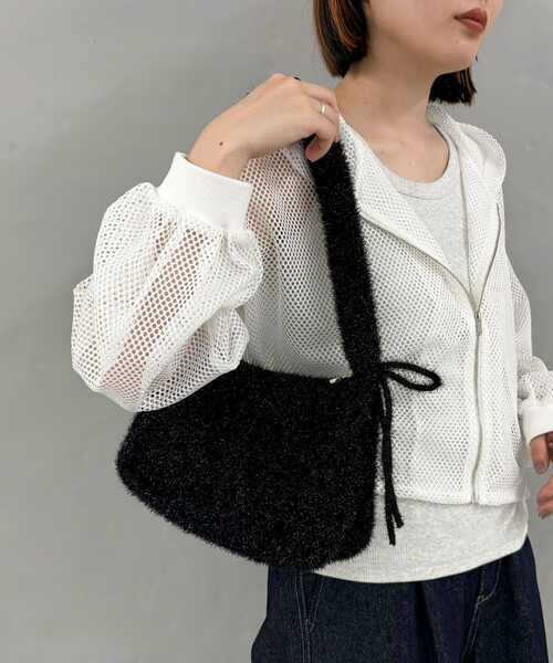 fredy emue（フレディエミュ）の「【CASSELINI/キャセリーニ】キラキラモールワンショルバッグ（ハンドバッグ・レディース・ブラック/ホワイト・FREE）」の17枚目の写真