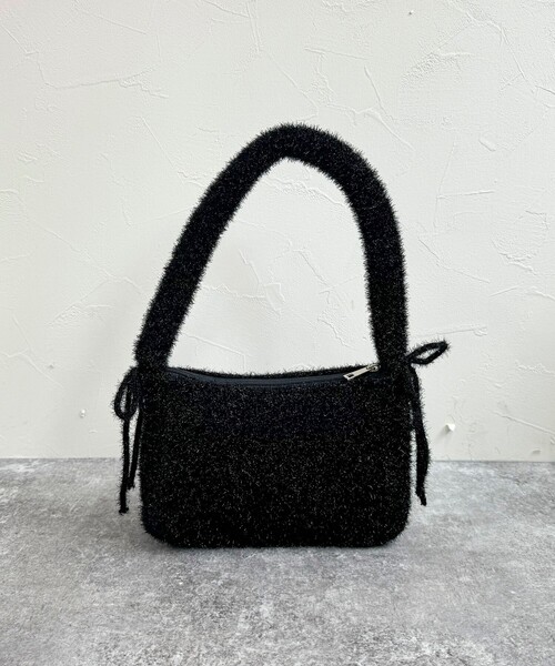 fredy emue（フレディエミュ）の「【CASSELINI/キャセリーニ】キラキラモールワンショルバッグ（ハンドバッグ・レディース・ブラック/ホワイト・FREE）」の4枚目の写真