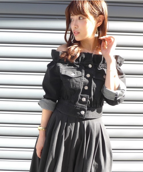 MICOAMERI（ミコアメリ）の「DENIMフリルJK（デニムジャケット
