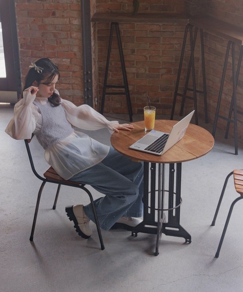 GLOBAL WORK（グローバルワーク）の「ビスチェセットシアープルオーバー/AND YUA ANY/137658（シャツ/ブラウス・キッズ・ブラック/グレー・150cm/160cm）」の22枚目の写真