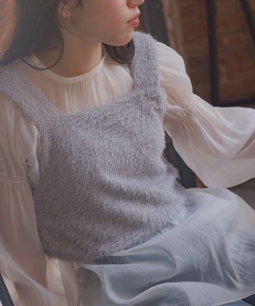 GLOBAL WORK（グローバルワーク）の「ビスチェセットシアープルオーバー/AND YUA ANY/137658（シャツ/ブラウス・キッズ・ブラック/グレー・150cm/160cm）」の18枚目の写真