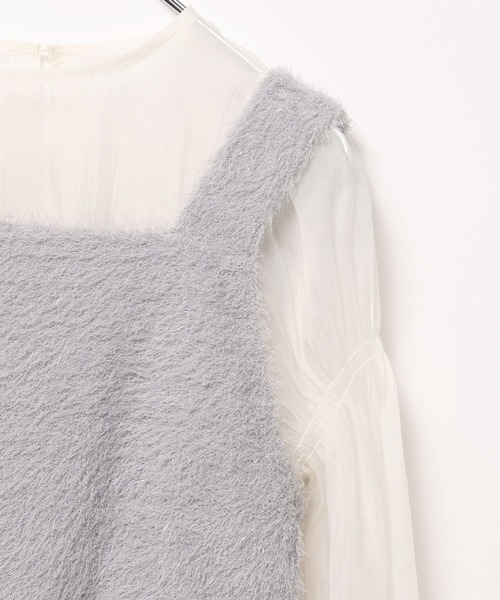 GLOBAL WORK（グローバルワーク）の「ビスチェセットシアープルオーバー/AND YUA ANY/137658（シャツ/ブラウス・キッズ・ブラック/グレー・150cm/160cm）」の12枚目の写真