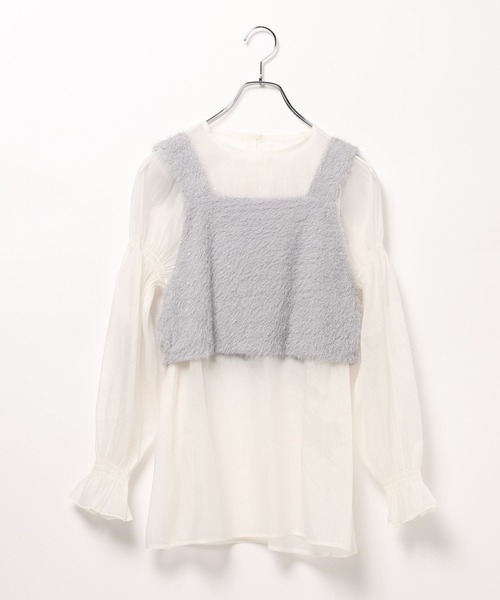 GLOBAL WORK（グローバルワーク）の「ビスチェセットシアープルオーバー/AND YUA ANY/137658（シャツ/ブラウス・キッズ・ブラック/グレー・150cm/160cm）」の16枚目の写真