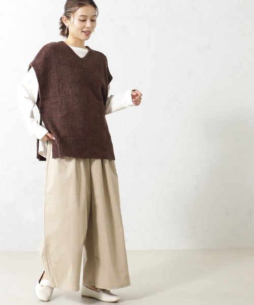 FOUND GOOD（ファウンドグッド）の「ストレッチノWクロップドP（チノパンツ・レディース・ベージュ/アイボリー/グリーン系8/ブルー系5・L/M/S）」の16枚目の写真