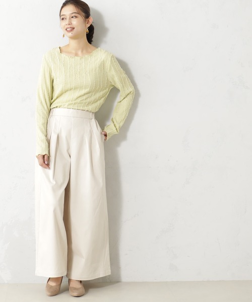 FOUND GOOD（ファウンドグッド）の「ストレッチノWクロップドP（チノパンツ・レディース・ベージュ/アイボリー/グリーン系8/ブルー系5・L/M/S）」の9枚目の写真