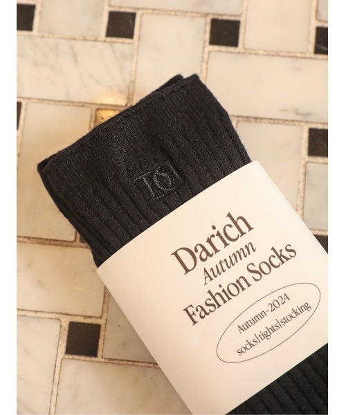 ダーリッチ  DDロゴニーハイソックス  ホワイト Darich（ダーリッチ）の「DDロゴニーハイソックス（ソックス