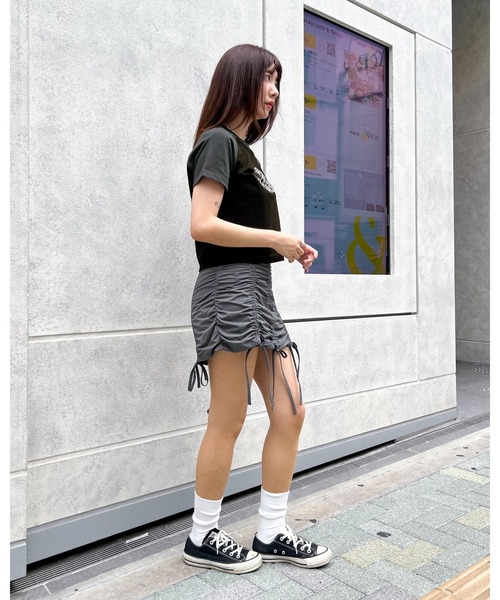 MAZZZZY(マジ―)の「MAZZZZY/ラグランストーンT(Tシャツ/カットソー・レディース・チャコール/ブラック・FREE)」の21枚目の写真