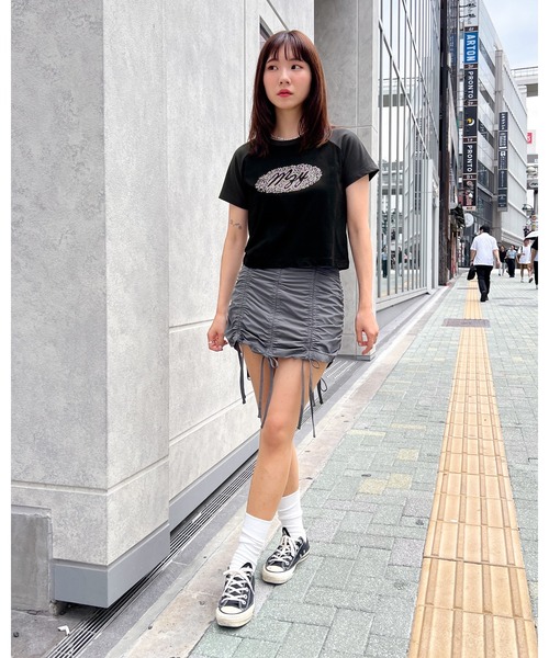 MAZZZZY(マジ―)の「MAZZZZY/ラグランストーンT(Tシャツ/カットソー・レディース・チャコール/ブラック・FREE)」の20枚目の写真