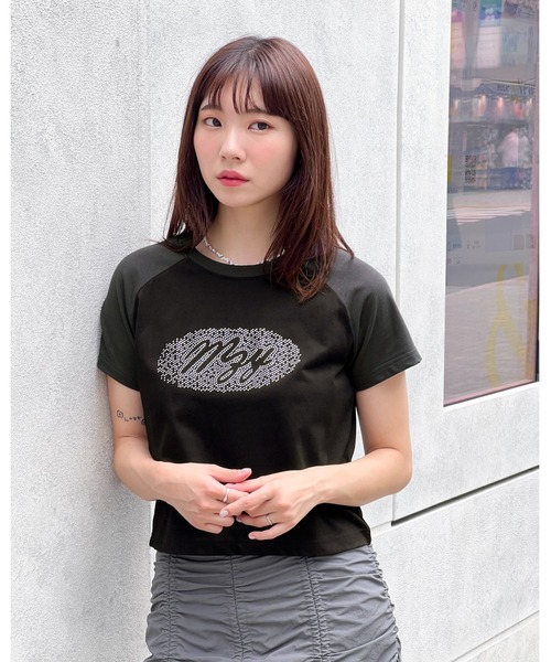 MAZZZZY(マジ―)の「MAZZZZY/ラグランストーンT(Tシャツ/カットソー・レディース・チャコール/ブラック・FREE)」の22枚目の写真