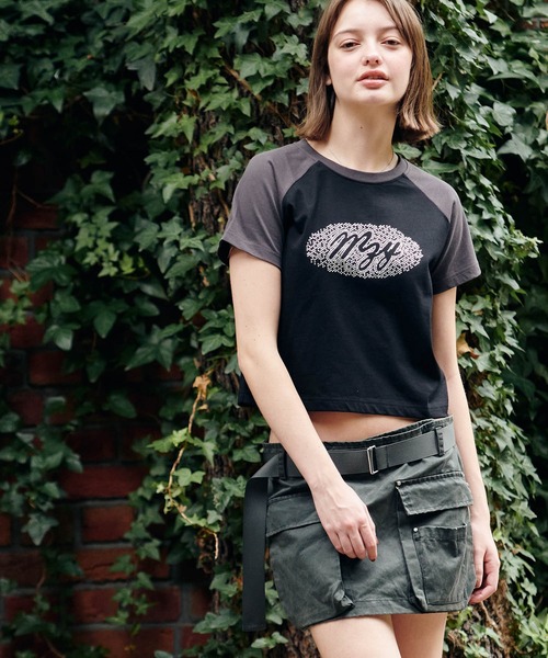 MAZZZZY(マジ―)の「MAZZZZY/ラグランストーンT(Tシャツ/カットソー・レディース・チャコール/ブラック・FREE)」の16枚目の写真