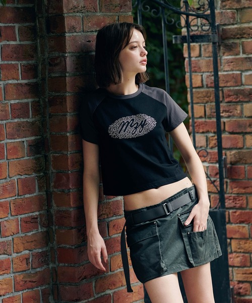 MAZZZZY(マジ―)の「MAZZZZY/ラグランストーンT(Tシャツ/カットソー・レディース・チャコール/ブラック・FREE)」の15枚目の写真
