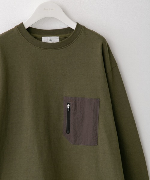 URBAN RESEARCH Sonny Label（アーバンリサーチサニーレーベル）の「ヘビーウェイトロングスリーブTシャツ（Tシャツ/カットソー・メンズ・オフホワイト/チャコールグレー/カーキ・MEDIUM/LARGE）」の3枚目の写真