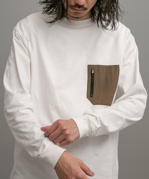 URBAN RESEARCH Sonny Label（アーバンリサーチサニーレーベル）の「ヘビーウェイトロングスリーブTシャツ（Tシャツ/カットソー・メンズ・オフホワイト/チャコールグレー/カーキ・MEDIUM/LARGE）」の22枚目の写真