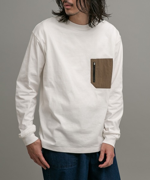 URBAN RESEARCH Sonny Label（アーバンリサーチサニーレーベル）の「ヘビーウェイトロングスリーブTシャツ（Tシャツ/カットソー・メンズ・オフホワイト/チャコールグレー/カーキ・MEDIUM/LARGE）」の21枚目の写真