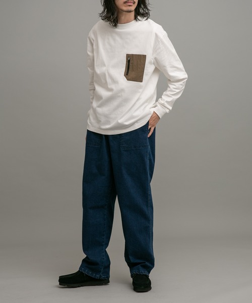 URBAN RESEARCH Sonny Label（アーバンリサーチサニーレーベル）の「ヘビーウェイトロングスリーブTシャツ（Tシャツ/カットソー・メンズ・オフホワイト/チャコールグレー/カーキ・MEDIUM/LARGE）」の18枚目の写真