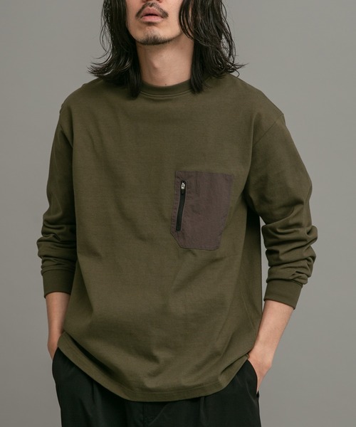 URBAN RESEARCH Sonny Label（アーバンリサーチサニーレーベル）の「ヘビーウェイトロングスリーブTシャツ（Tシャツ/カットソー・メンズ・オフホワイト/チャコールグレー/カーキ・MEDIUM/LARGE）」の13枚目の写真