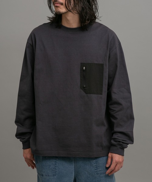 URBAN RESEARCH Sonny Label（アーバンリサーチサニーレーベル）の「ヘビーウェイトロングスリーブTシャツ（Tシャツ/カットソー・メンズ・オフホワイト/チャコールグレー/カーキ・MEDIUM/LARGE）」の8枚目の写真