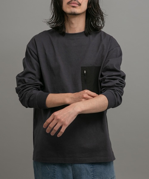 URBAN RESEARCH Sonny Label（アーバンリサーチサニーレーベル）の「ヘビーウェイトロングスリーブTシャツ（Tシャツ/カットソー・メンズ・オフホワイト/チャコールグレー/カーキ・MEDIUM/LARGE）」の7枚目の写真