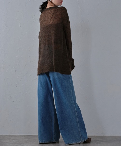 r.（アールドット）の「シアーモヘアプルオーバー（ニット/セーター・レディース・アイボリー/ブラック/カーキ/ダークブラウン/ピンク/グレー/ブルー・FREE）」の11枚目の写真