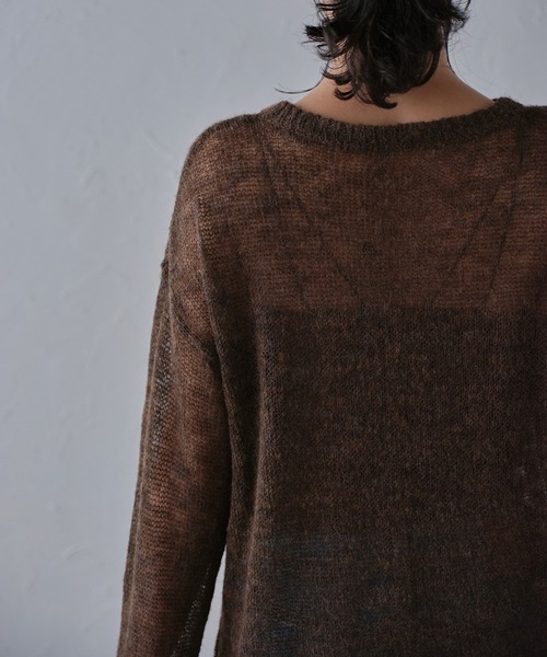 r.（アールドット）の「シアーモヘアプルオーバー（ニット/セーター・レディース・アイボリー/ブラック/カーキ/ダークブラウン/ピンク/グレー/ブルー・FREE）」の15枚目の写真