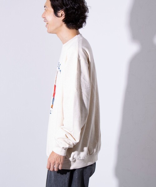 Franklin Climbing（フランクリンクライミング）の「【Franklin Climbing】うさぎスタジャン クルーネック プリントスウェット（スウェット・メンズ・アッシュグレー/ネイビー/キナリ・L/M）」の16枚目の写真