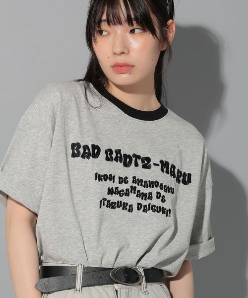 PAGEBOY(ページボーイ)の「PBLIM/バツマルリンガーTシャツ(Tシャツ/カットソー・レディース・グレー/オフホワイト・FREE)」の7枚目の写真