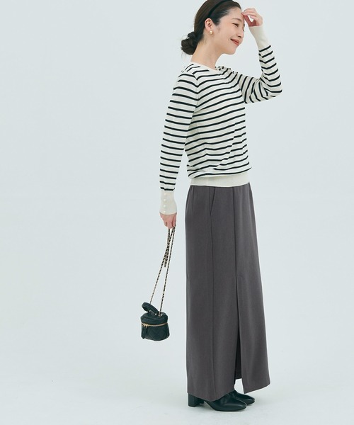 coca（coca）（コカ）の「フロントスリットスカート（スカート・レディース・ブラック/グレー・S/M/L）」の12枚目の写真