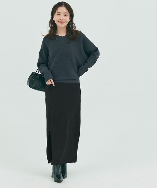 coca（coca）（コカ）の「フロントスリットスカート（スカート・レディース・ブラック/グレー・S/M/L）」の18枚目の写真