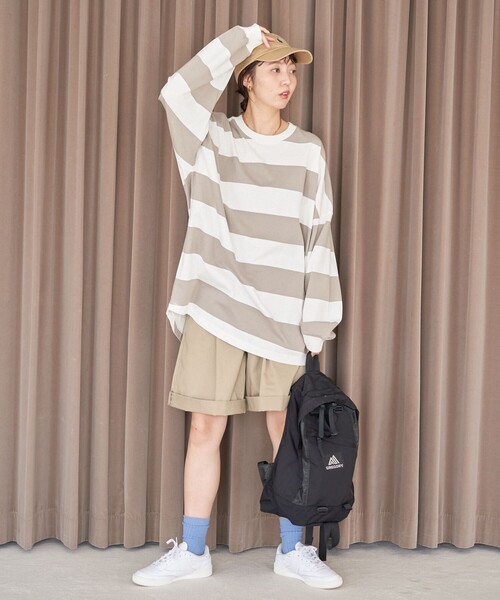 セール】限定展開 ワイドボーダー ロングスリーブ Tシャツ（Tシャツ