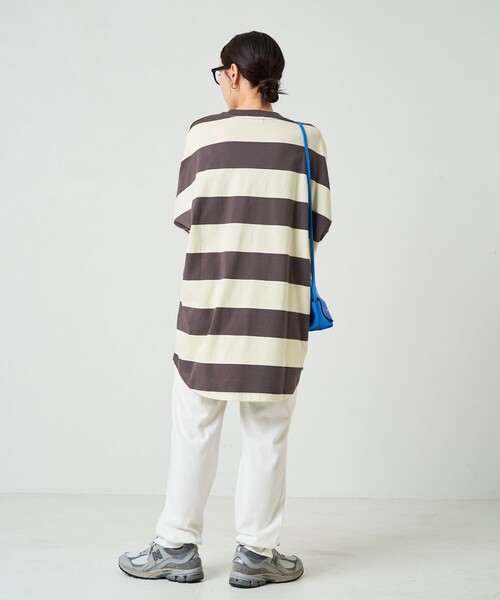 セール】限定展開 ワイドボーダー ロングスリーブ Tシャツ（Tシャツ