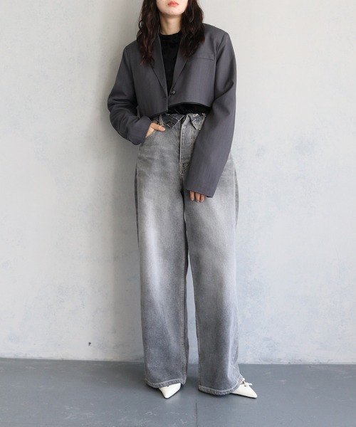 &g'aime（アンジェム）の「【&g’aime】クロスストラップポインテッドミュール CROSS STRAP POINTED MULE（パンプス・レディース・アイボリー/ブラック・22.5/23.5/24.5）」の11枚目の写真