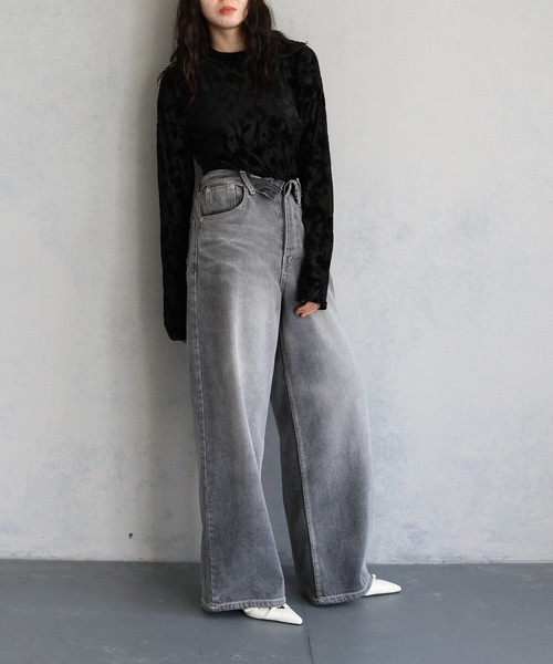 &g'aime（アンジェム）の「【&g’aime】クロスストラップポインテッドミュール CROSS STRAP POINTED MULE（パンプス・レディース・アイボリー/ブラック・22.5/23.5/24.5）」の12枚目の写真