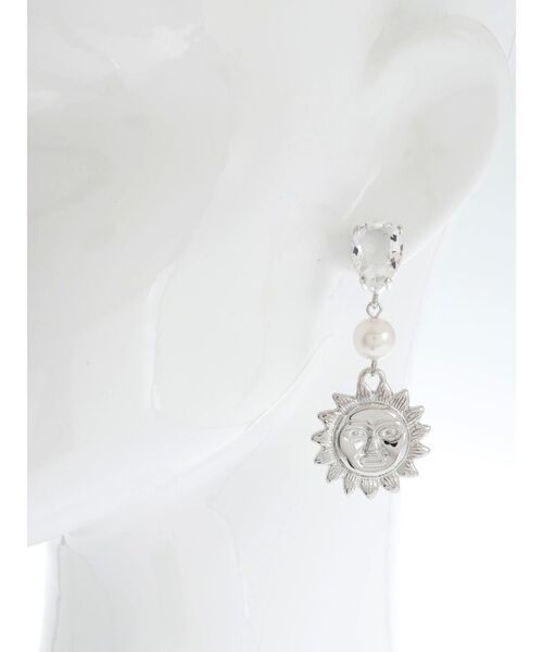 EVRIS（エヴリス）の「STONE MIX SUNNY MOTIFピアス（ピアス（両耳用）・レディース・シルバー/ゴールド・FREE）」の10枚目の写真