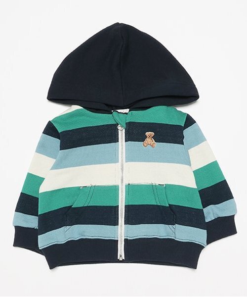petit main(プティマイン)の「【POLO BCS】ジップアップパーカー(ベビーサイズ)(パーカー・キッズ・ネイビー/トップグレー/マルチ・70cm/80cm)」の2枚目の写真