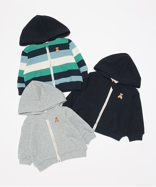 petit main(プティマイン)の「【POLO BCS】ジップアップパーカー(ベビーサイズ)(パーカー・キッズ・ネイビー/トップグレー/マルチ・70cm/80cm)」の15枚目の写真