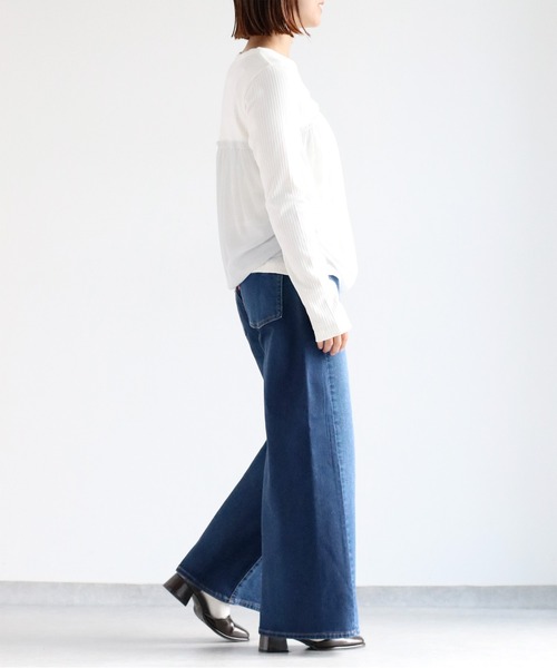 cepo（セポ）の「〈セットアップ可能〉リメイクイージーワイドデニムパンツ（デニムパンツ・レディース・ブラック/ブルー系1・L/M/S）」の13枚目の写真