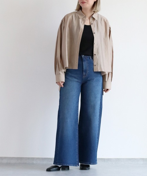 cepo（セポ）の「〈セットアップ可能〉リメイクイージーワイドデニムパンツ（デニムパンツ・レディース・ブラック/ブルー系1・L/M/S）」の19枚目の写真