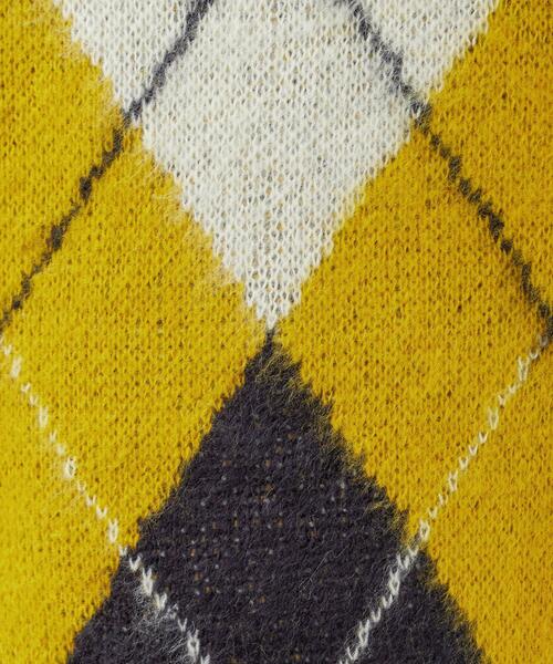 INGNI（イング）の「アーガイル柄ロングニットカーディガン（カーディガン/ボレロ・レディース・ブラック×グレー/マスタード/ブルー・M）」の11枚目の写真