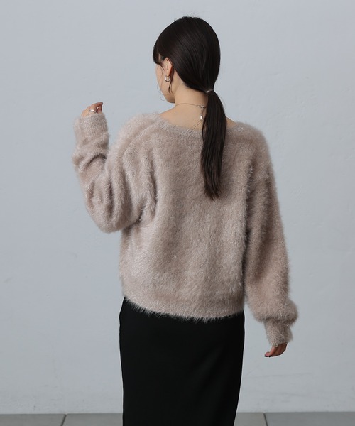 COLONY 2139（コロニートゥーワンスリーナイン）の「ファーライクラメニットカーディガン（カーディガン/ボレロ・レディース・グレー/ベージュ/レッド・FREE）」の13枚目の写真