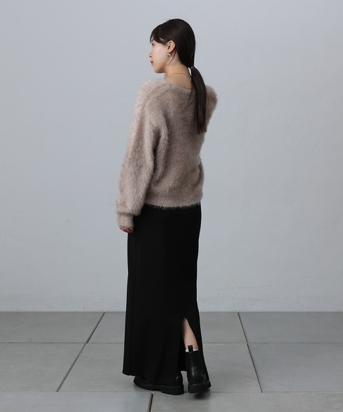 COLONY 2139（コロニートゥーワンスリーナイン）の「ファーライクラメニットカーディガン（カーディガン/ボレロ・レディース・グレー/ベージュ/レッド・FREE）」の19枚目の写真